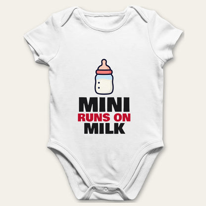 Mama & Mini | Runs on Flat Whites, Runs on Milk matching set baby grow
