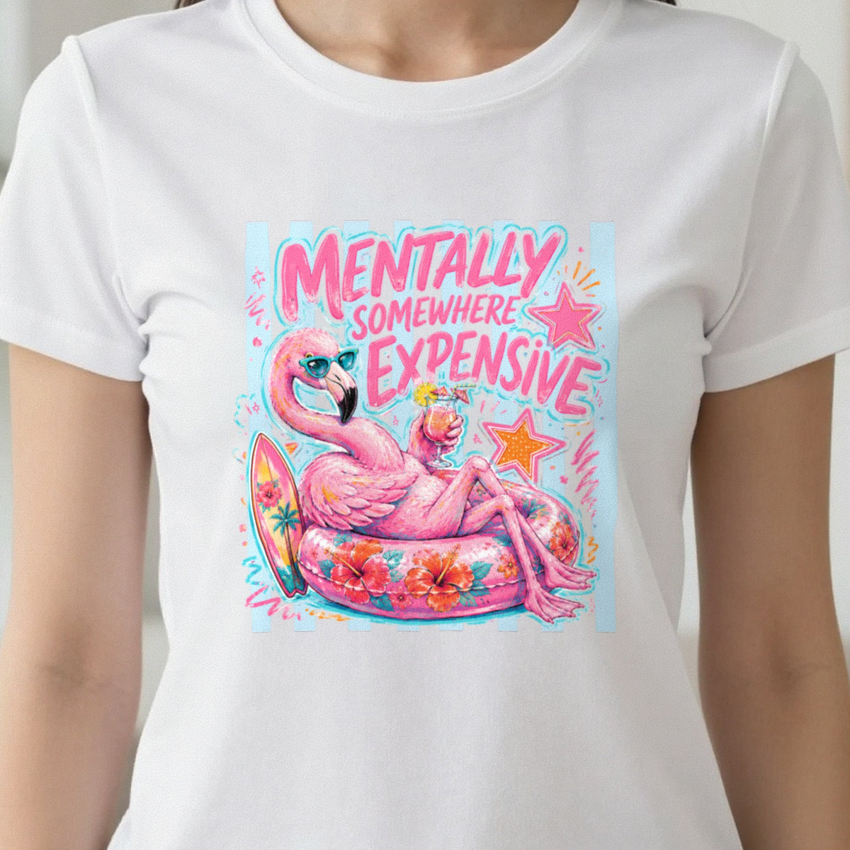 Mentally Somewhere Expensive T-Shirt & Sweatshirt close-up