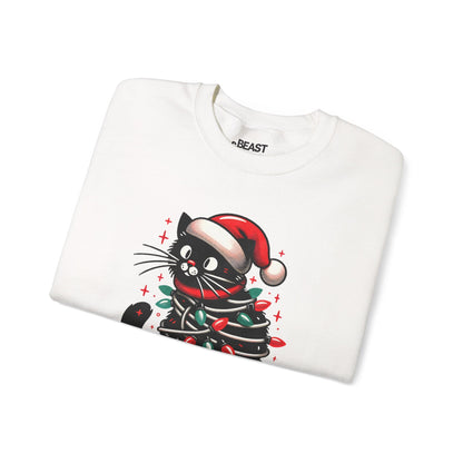 meowy christmas cat sweatshirt sweatshirt Christmas gift idea image 4