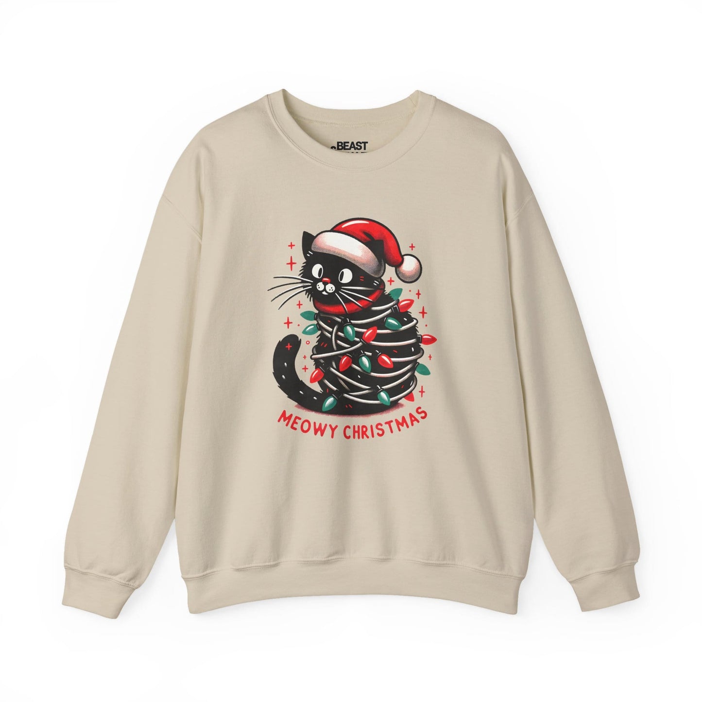meowy christmas cat sweatshirt sand sweatshirt Christmas gift idea