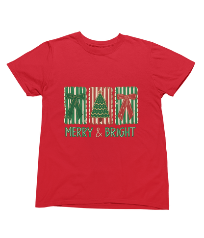 Merry & Bright Christmas Coquette Cookie Sweatshirt – Festive Biscuit Design T-Shirt / 3XL (Adult) / Red gift_idea unique_gift personalised_gift