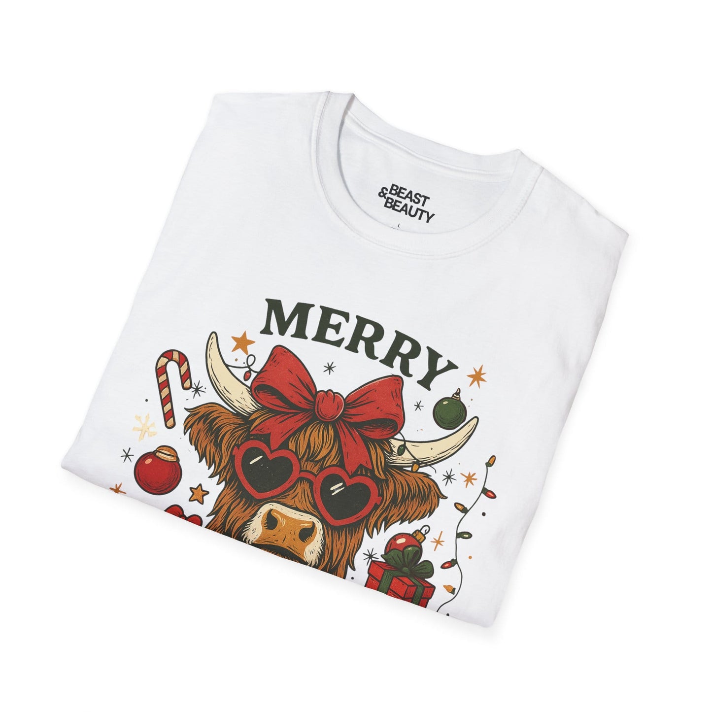 merry christmas highland cow t-shirt t-shirt Christmas gift idea image 6