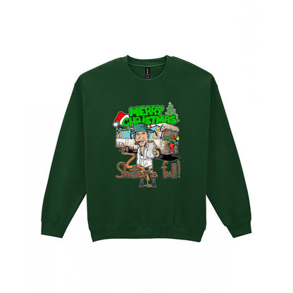 Merry Christmas Shitter's Full T-Shirt & Sweatshirt Sweatshirt in Forest Green