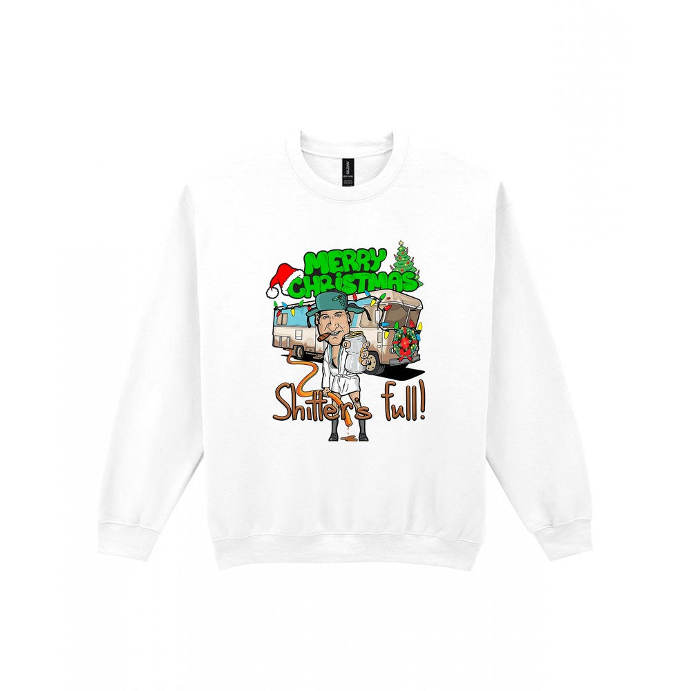 Merry Christmas Shitter's Full T-Shirt & Sweatshirt Sweatshirt in White