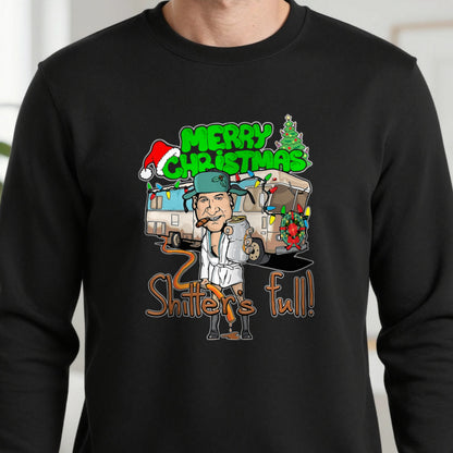 Merry Christmas Shitter's Full T-Shirt & Sweatshirt close-up