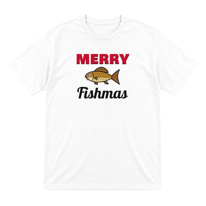 Merry Fishmas Fishing Christmas Jumper & T-Shirt T-Shirt in White