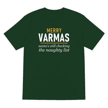 Merry VARmas Funny Football Christmas Jumper & T-Shirt T-Shirt in Forest Green