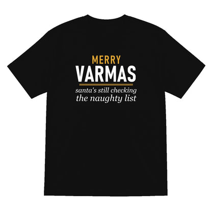Merry VARmas Funny Football Christmas Jumper & T-Shirt T-Shirt in Black