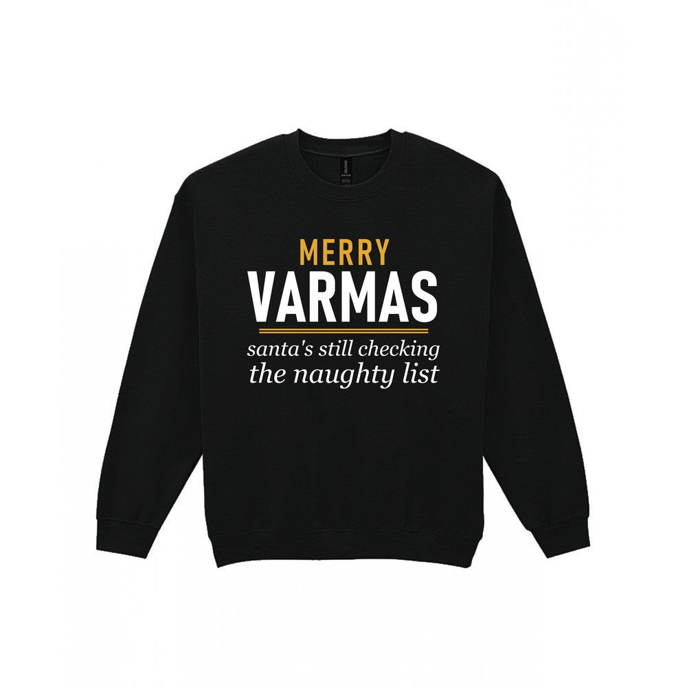 Merry VARmas Funny Football Christmas Jumper & T-Shirt Sweatshirt in Black
