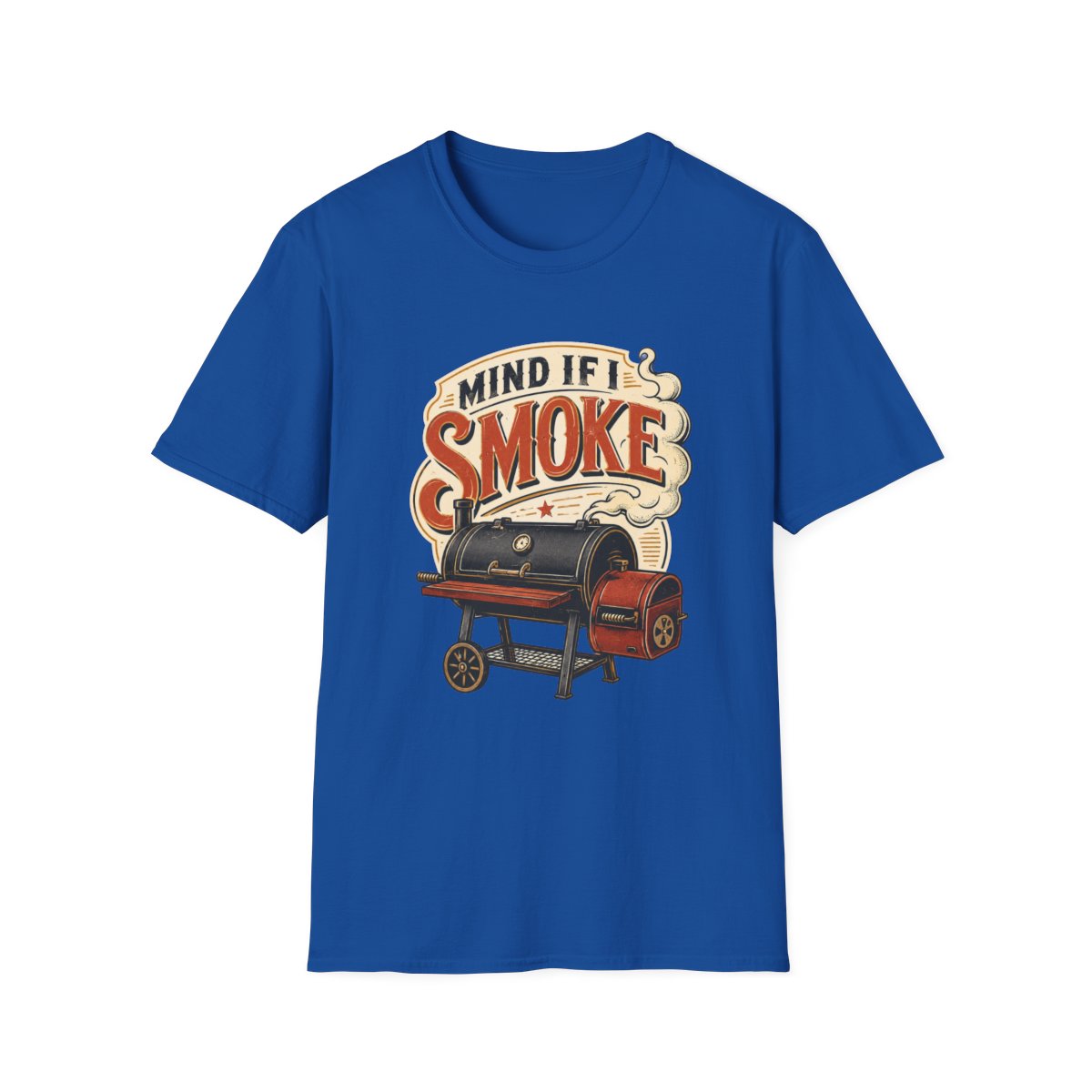 white t-shirt with bbq grill master design for smoker enthusiasts