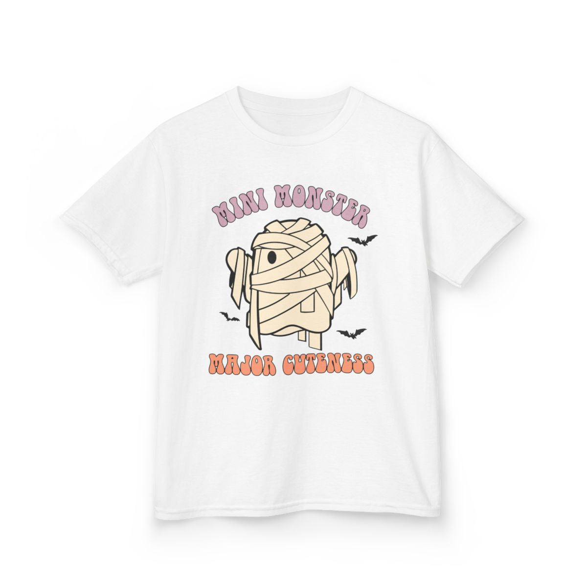 light blue kids halloween tee featuring adorable mummy design kids gift