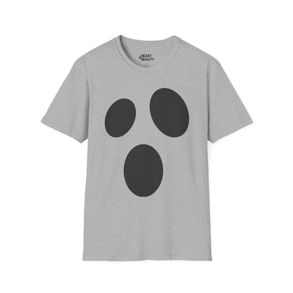 minimalist ghost face halloween t-shirt t-shirt alternate colour product image