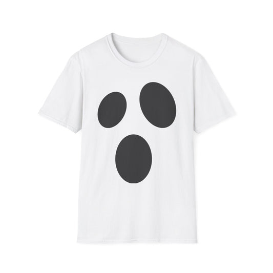 Minimalist Ghost Face Halloween T-Shirt - funny t-shirt by Cheeky Business