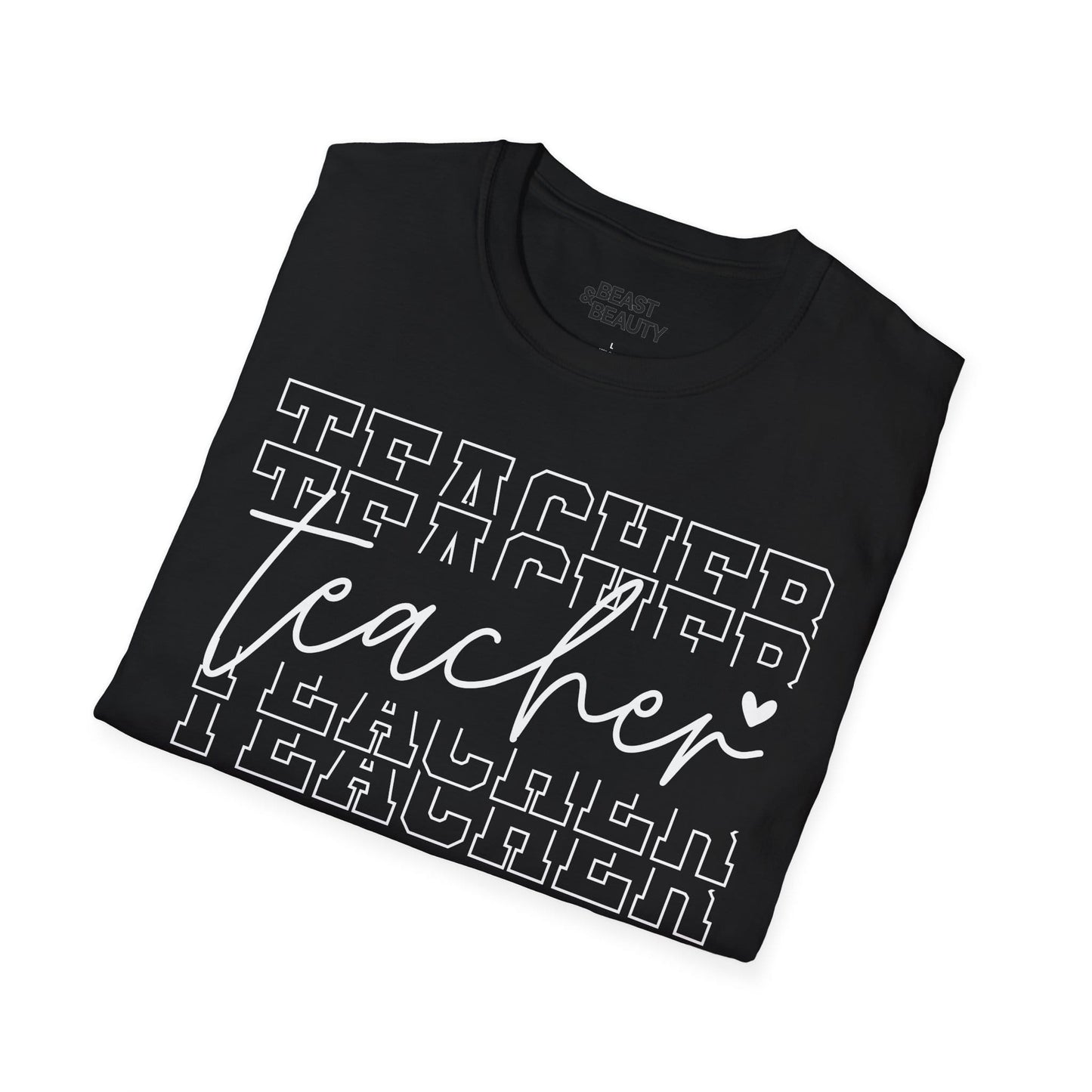 minimalist teacher typography t-shirt t-shirt seventh colour product image