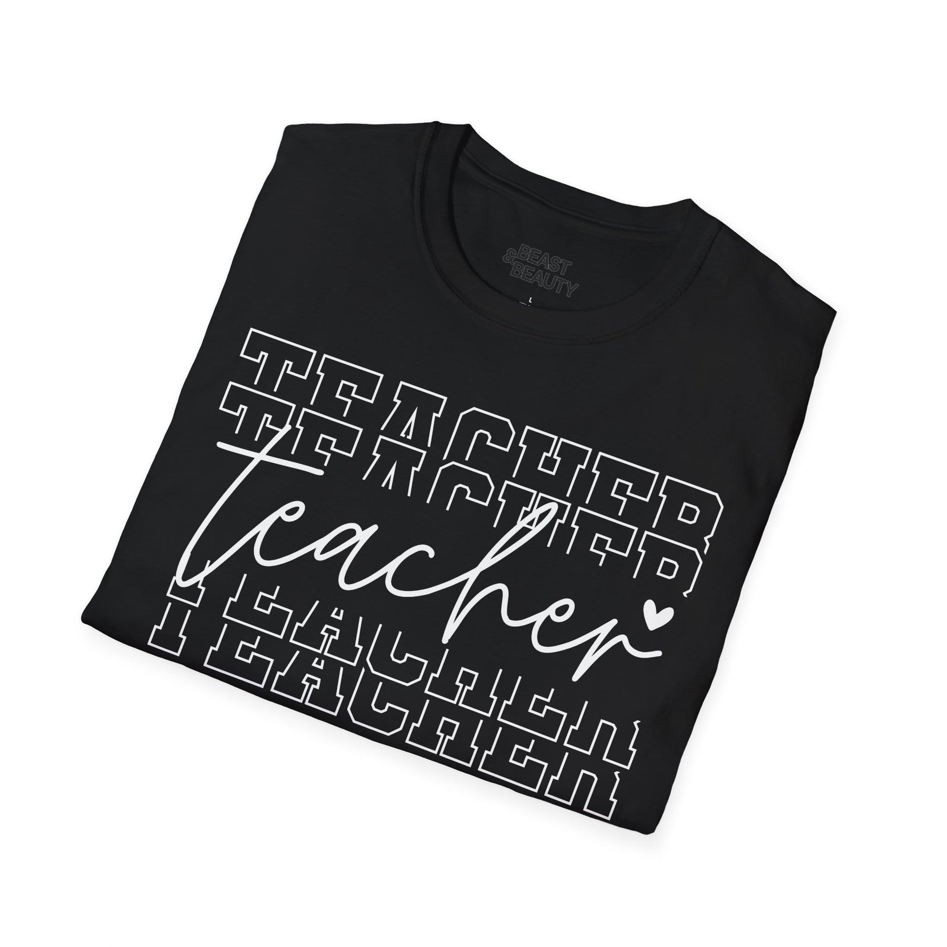 minimalist teacher typography t-shirt t-shirt seventh colour product image