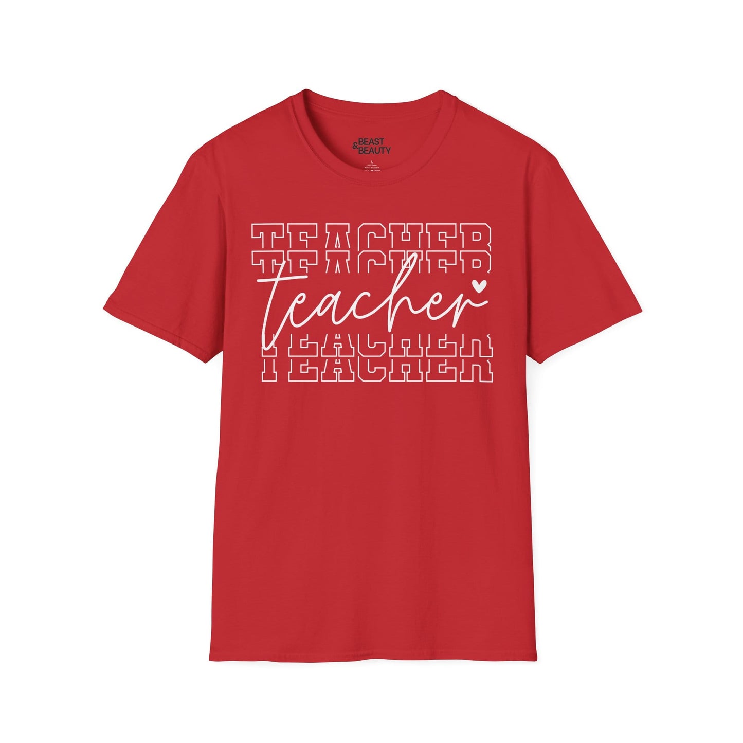 minimalist teacher typography t-shirt t-shirt fifth colour product image