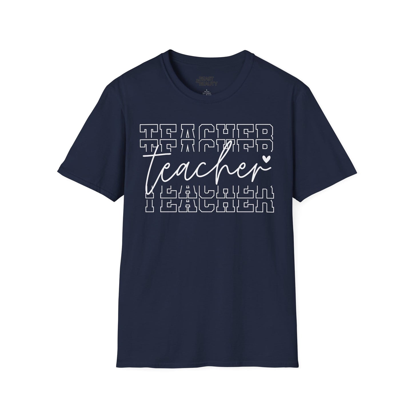 minimalist teacher typography t-shirt t-shirt fourth colour product image