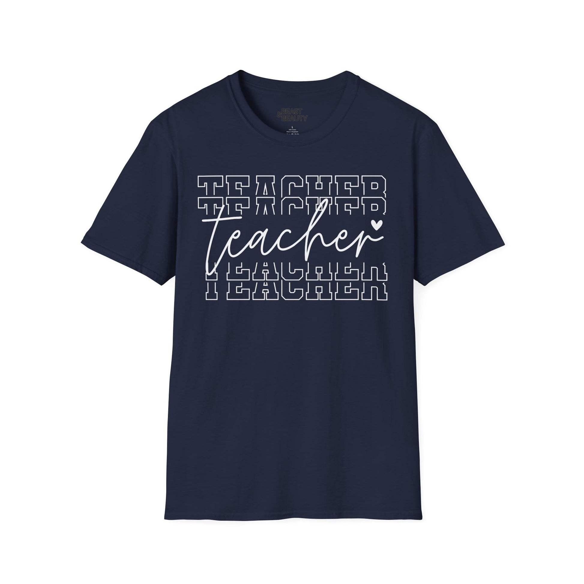 minimalist teacher typography t-shirt t-shirt fourth colour product image