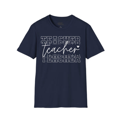 minimalist teacher typography t-shirt t-shirt fourth colour product image