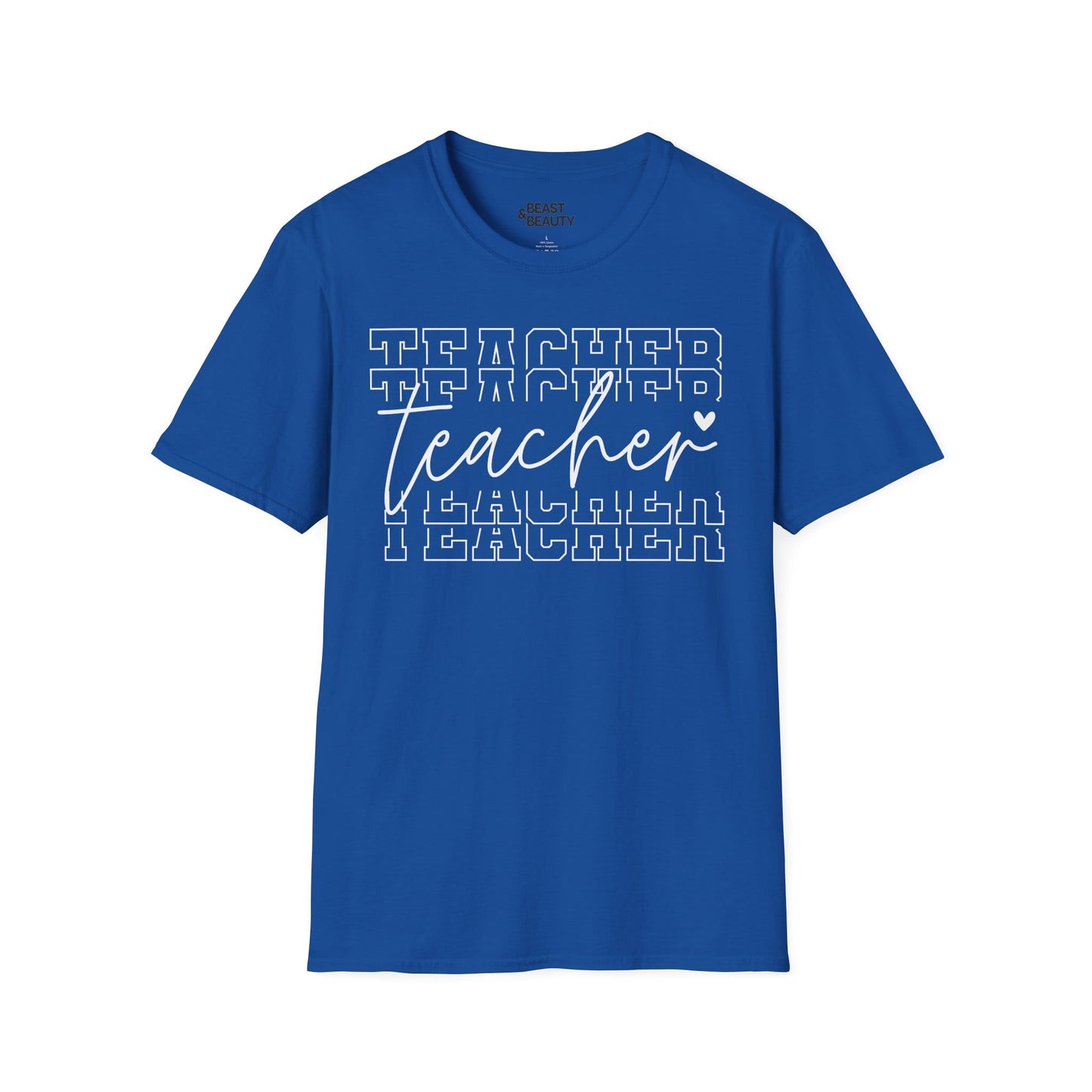 minimalist teacher typography t-shirt t-shirt third colour product image