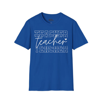 minimalist teacher typography t-shirt t-shirt third colour product image