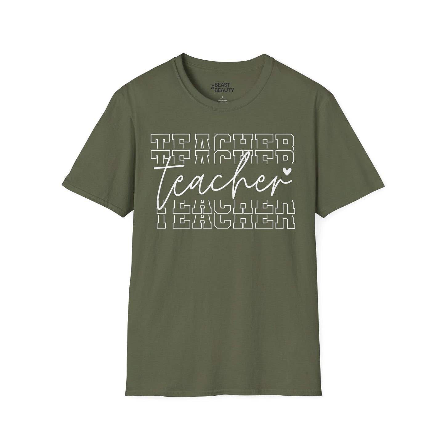minimalist teacher typography t-shirt t-shirt second colour product image