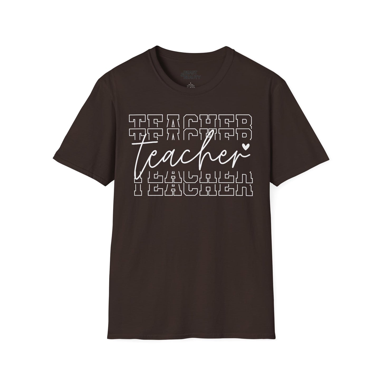 minimalist teacher typography t-shirt t-shirt alternate colour product image