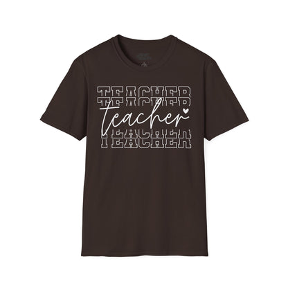 minimalist teacher typography t-shirt t-shirt alternate colour product image