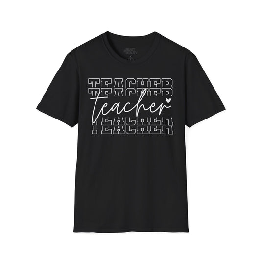 minimalist teacher typography t-shirt t-shirt front product image