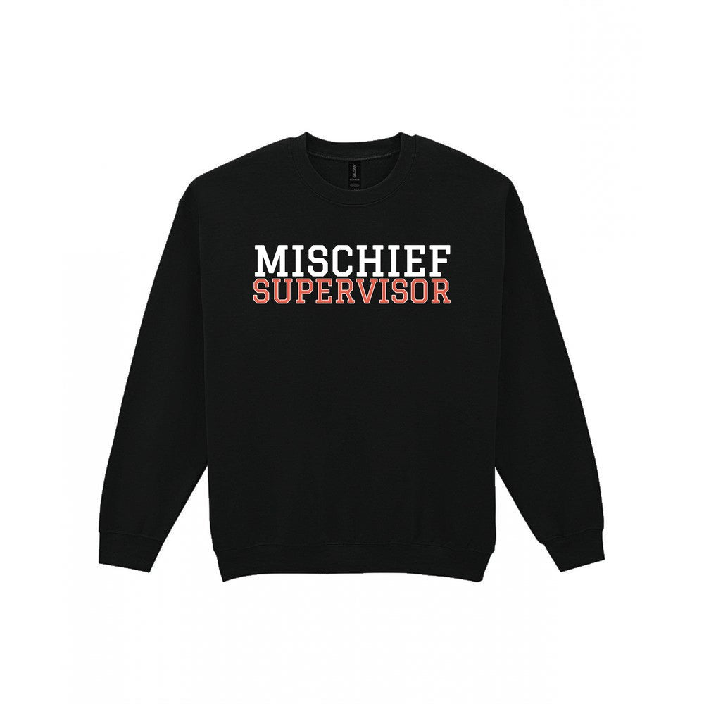 Mischief Supervisor Mum Sweatshirt & T-Shirt Sweatshirt in Black