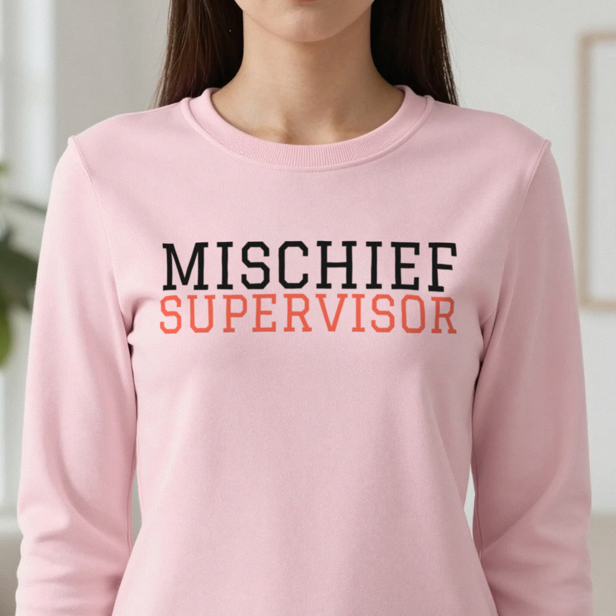 Mischief Supervisor Mum Sweatshirt & T-Shirt close-up