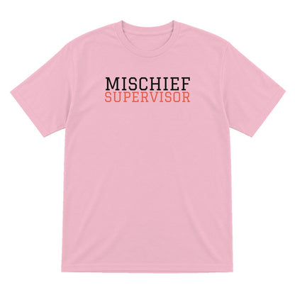 Mischief Supervisor Mum Sweatshirt & T-Shirt T-Shirt in Light Pink