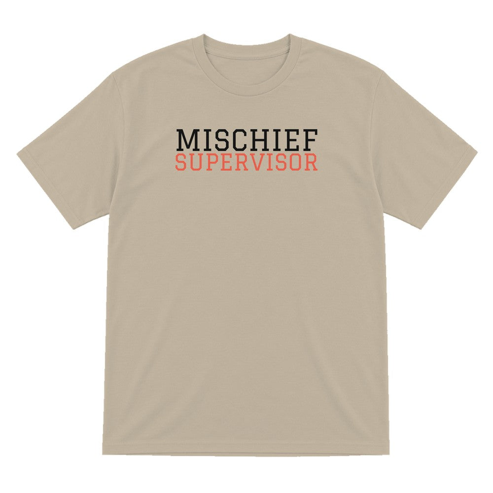 Mischief Supervisor Mum Sweatshirt & T-Shirt T-Shirt in Sand