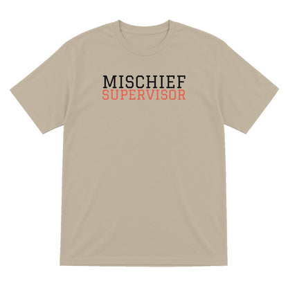 Mischief Supervisor Mum Sweatshirt & T-Shirt T-Shirt in Sand