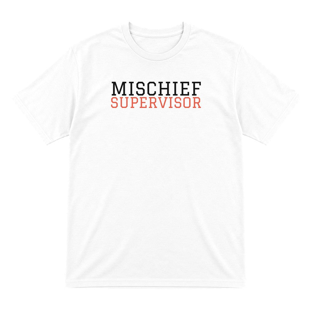 Mischief Supervisor Mum Sweatshirt & T-Shirt T-Shirt in White
