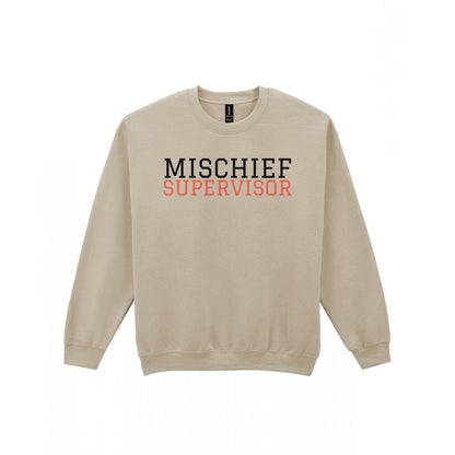 Mischief Supervisor Mum Sweatshirt & T-Shirt Sweatshirt in Sand