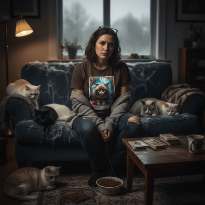miserable grumpy cat tarot t-shirt t-shirt tenth colour product image