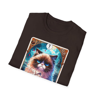 Miserable Grumpy Cat Tarot T-Shirt - funny t-shirt by Cheeky Business