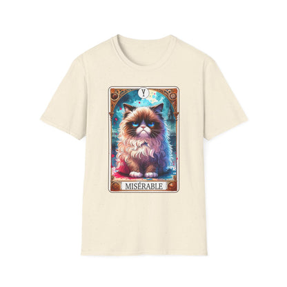 Miserable Grumpy Cat Tarot T-Shirt - funny t-shirt by Cheeky Business