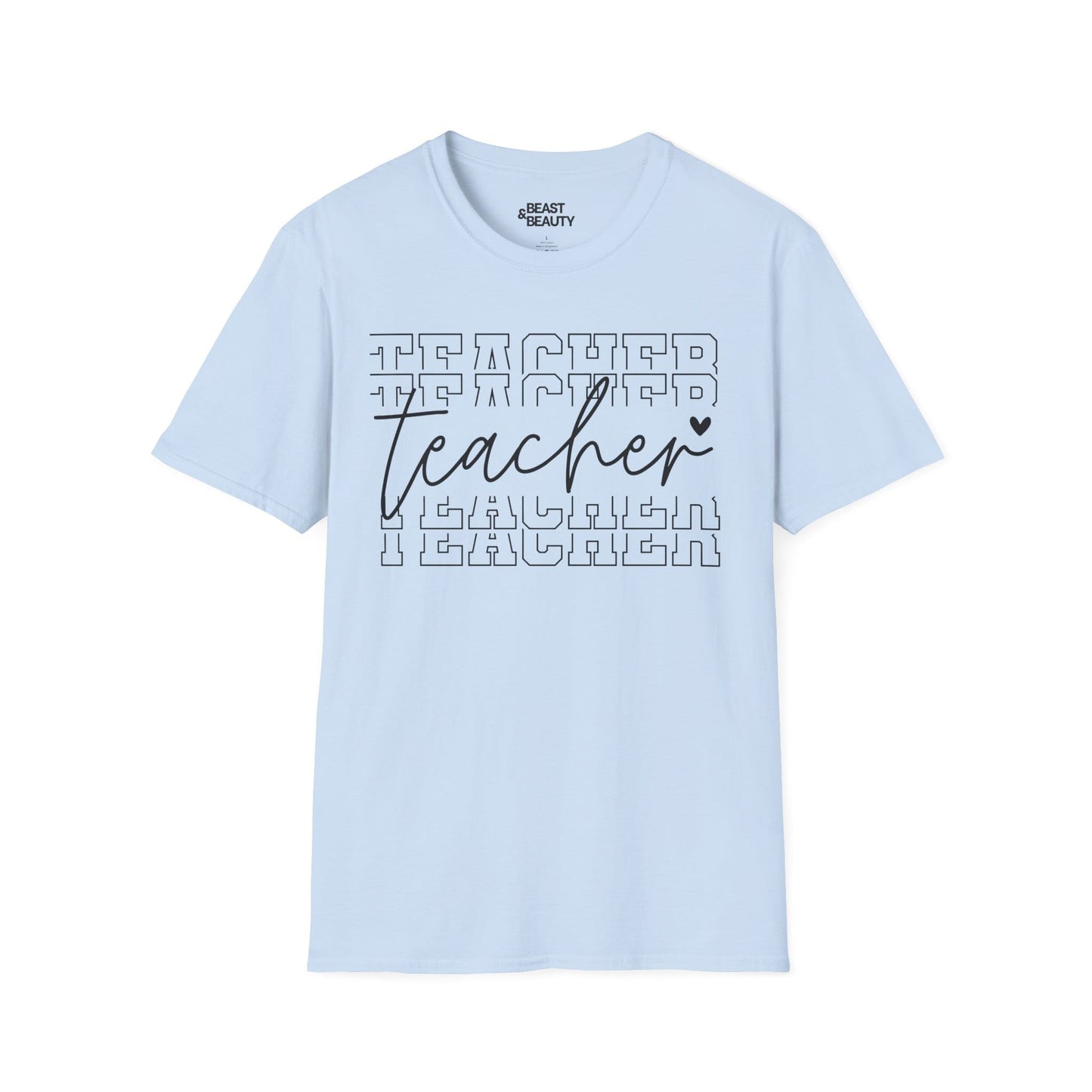 modern teacher script typography t-shirt t-shirt third colour product image