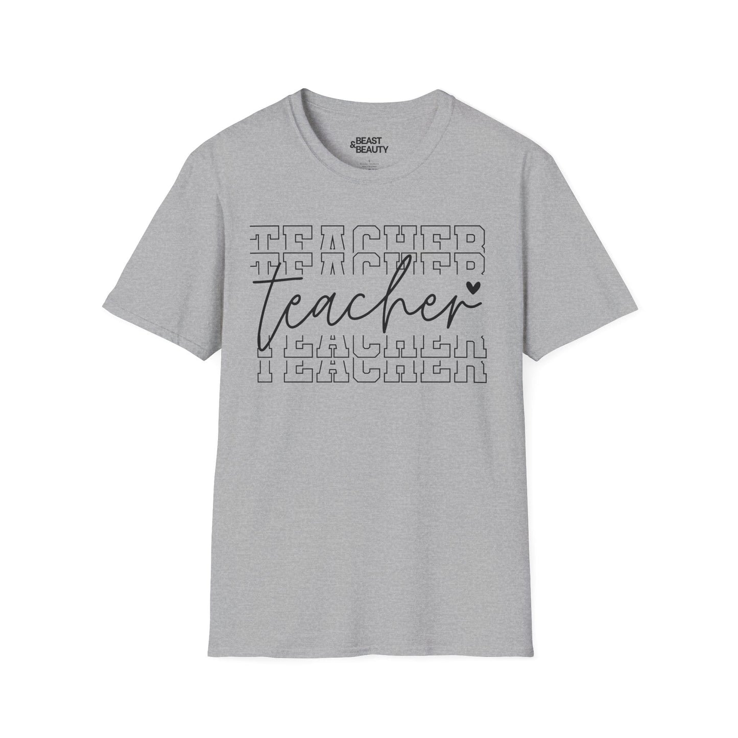 modern teacher script typography t-shirt t-shirt second colour product image