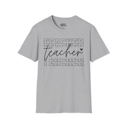 modern teacher script typography t-shirt t-shirt second colour product image