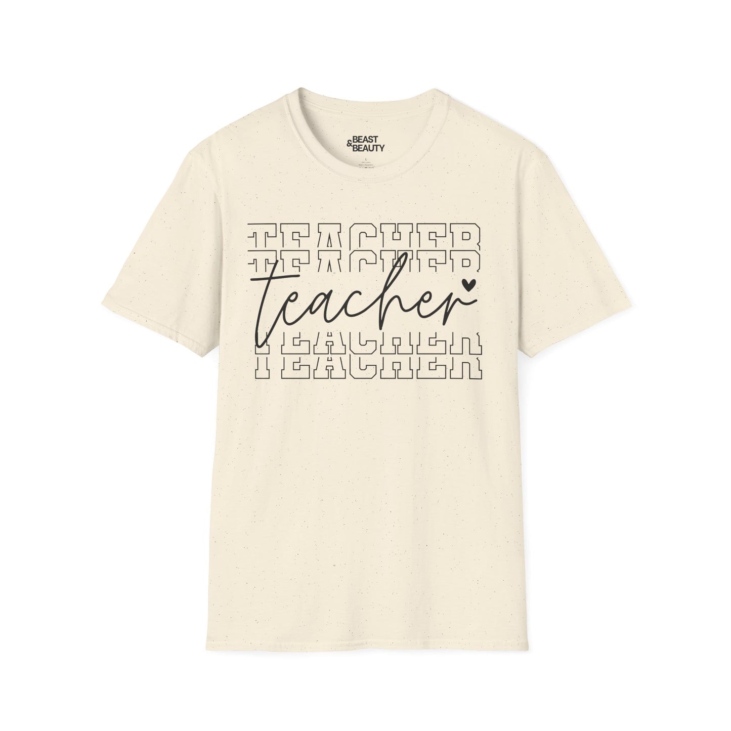 modern teacher script typography t-shirt t-shirt alternate colour product image