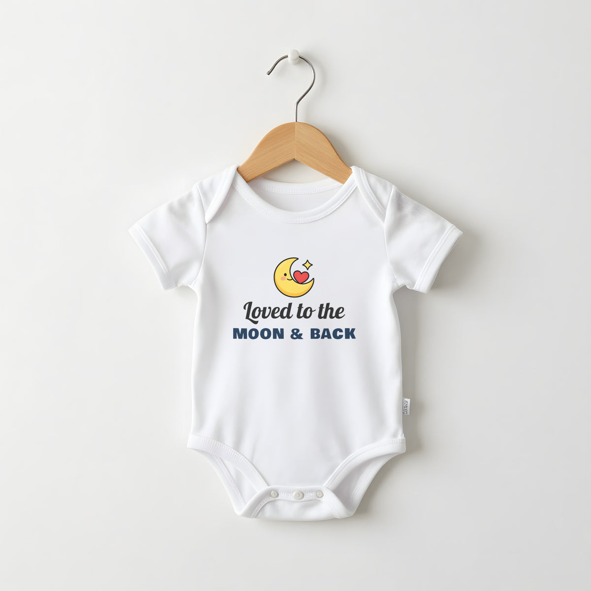 Loved To The Moon And Back funny baby grow