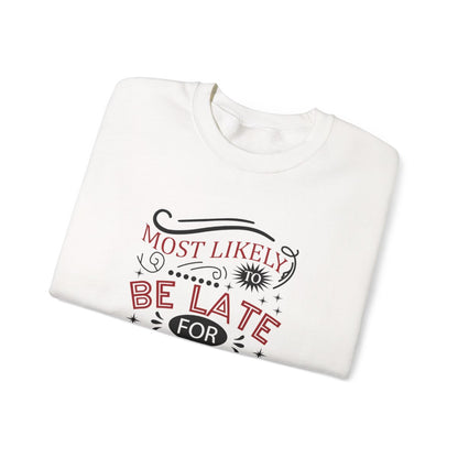 light pink sweatshirt close-up of funny christmas text design