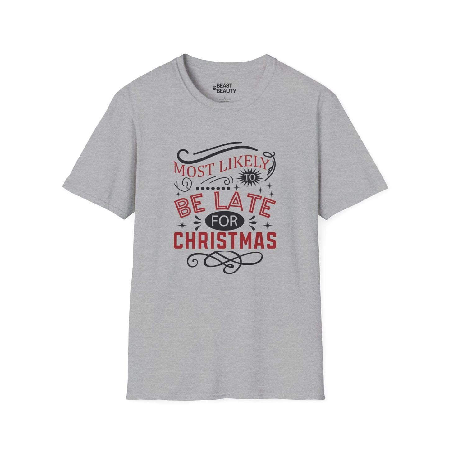 most likely to be late for christmas t-shirt sport grey t-shirt Christmas gift idea