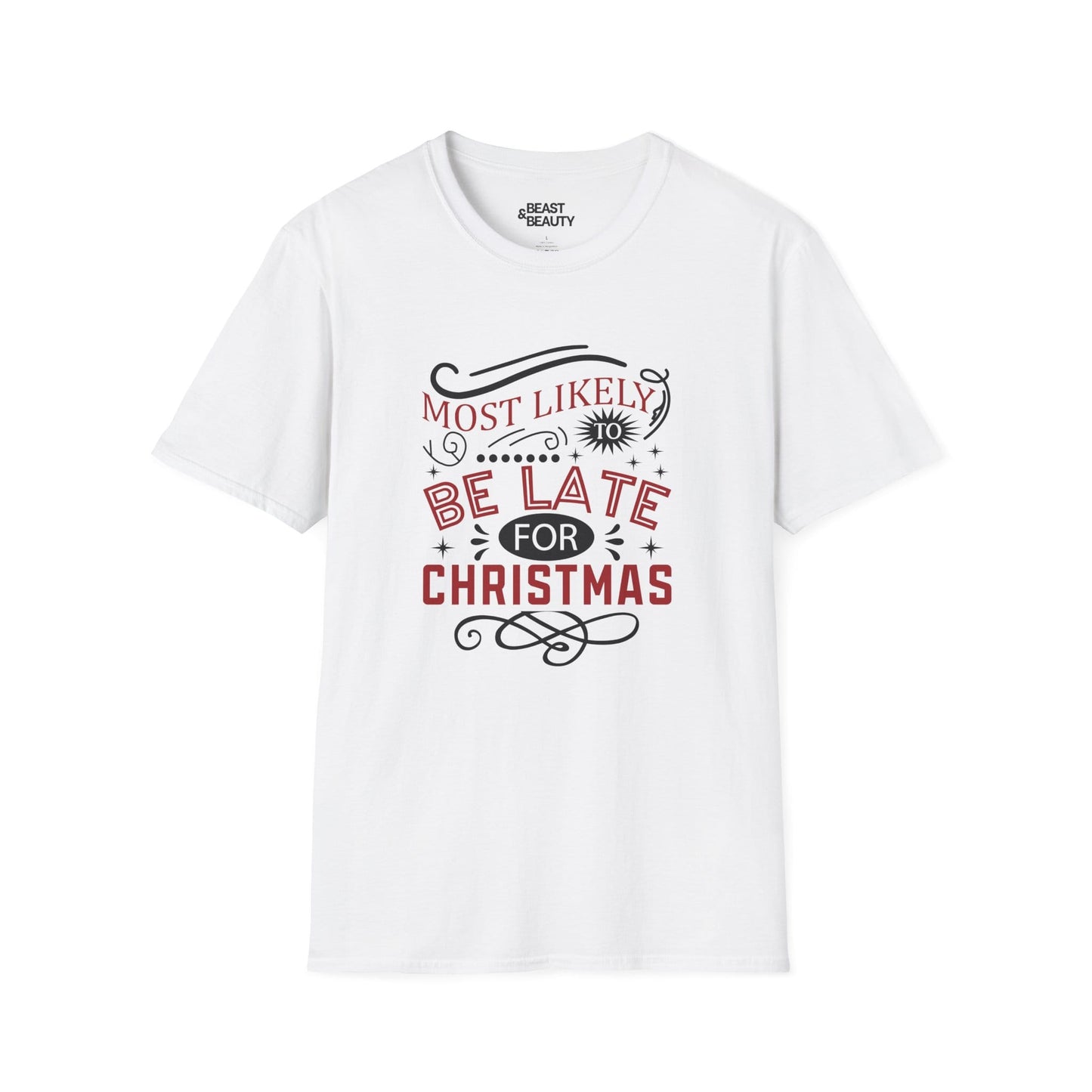 most likely to be late for christmas t-shirt white t-shirt Christmas gift idea