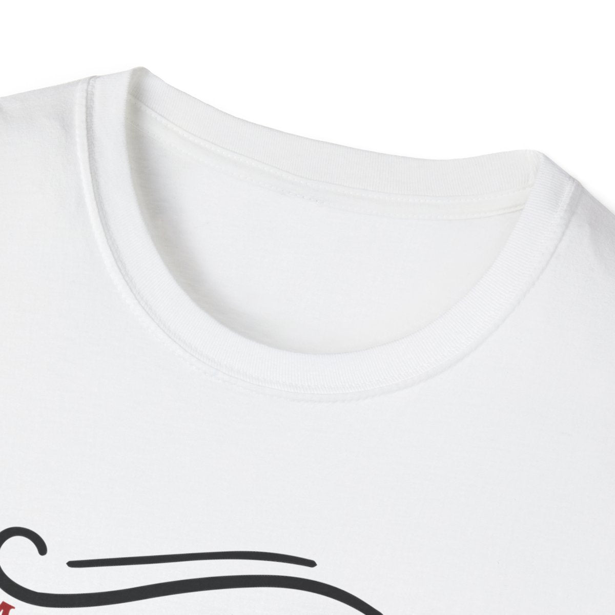 most likely to be late for christmas t-shirt detail shot showing bold front print