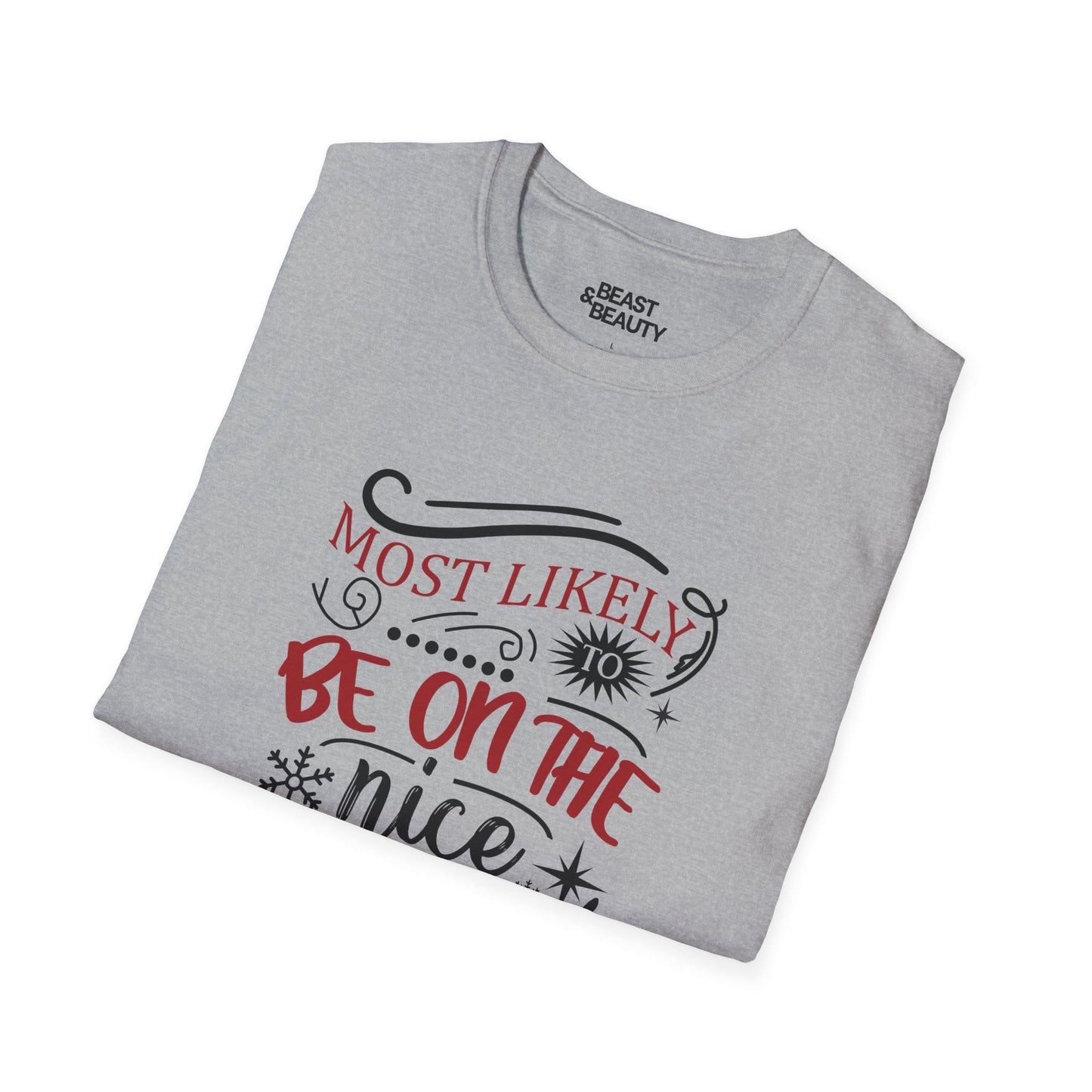 most likely to be on the nice list christmas t-shirt t-shirt Christmas gift idea image 6