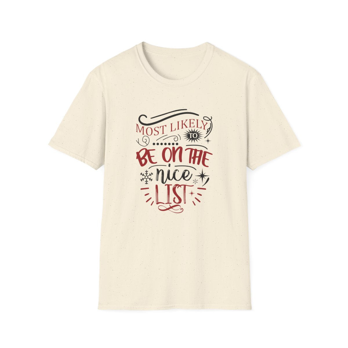 sport grey t-shirt with festive nice list slogan print